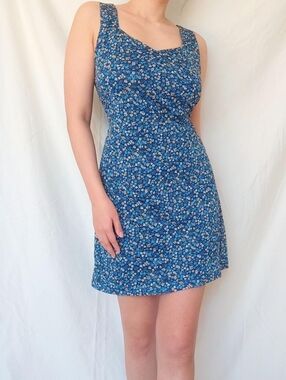 Marie Claire Blue Floral Mini Summer Dress